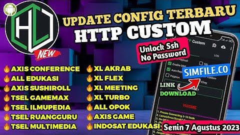 UPDATE❗Config Http Custom Terbaru All Operator