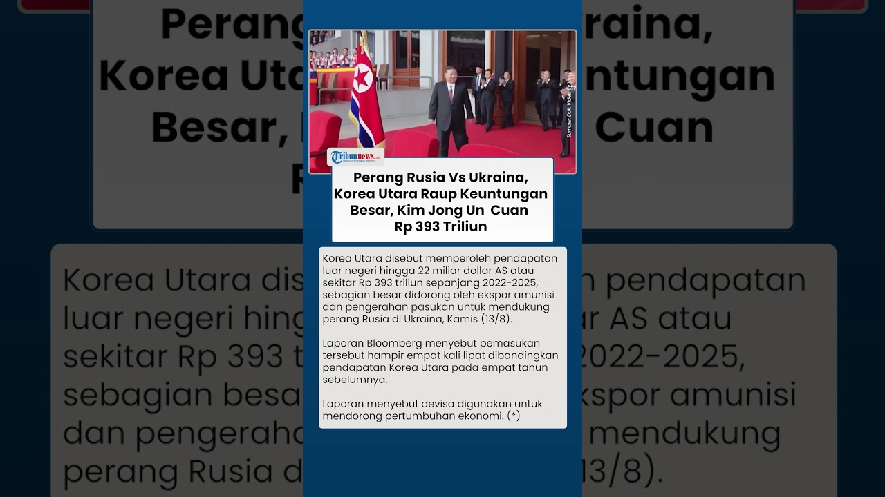 Perang Rusia Vs Ukraina Buat Korea Utara Raup Keuntungan Besar, Kim Jong Un Cuan Rp 393 Triliun