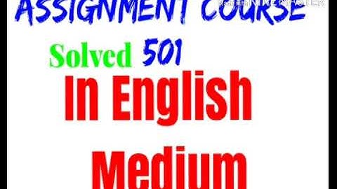Nios Deled solved assignment 501.in english medium