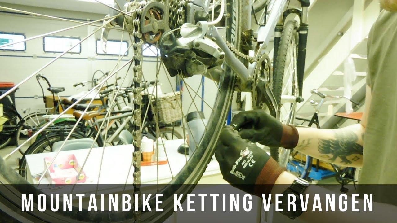 Wonderbaarlijk Oeps Fragiel Mountainbike ketting vervangen - Fietsketting derailleur fiets monteren -  YouTube