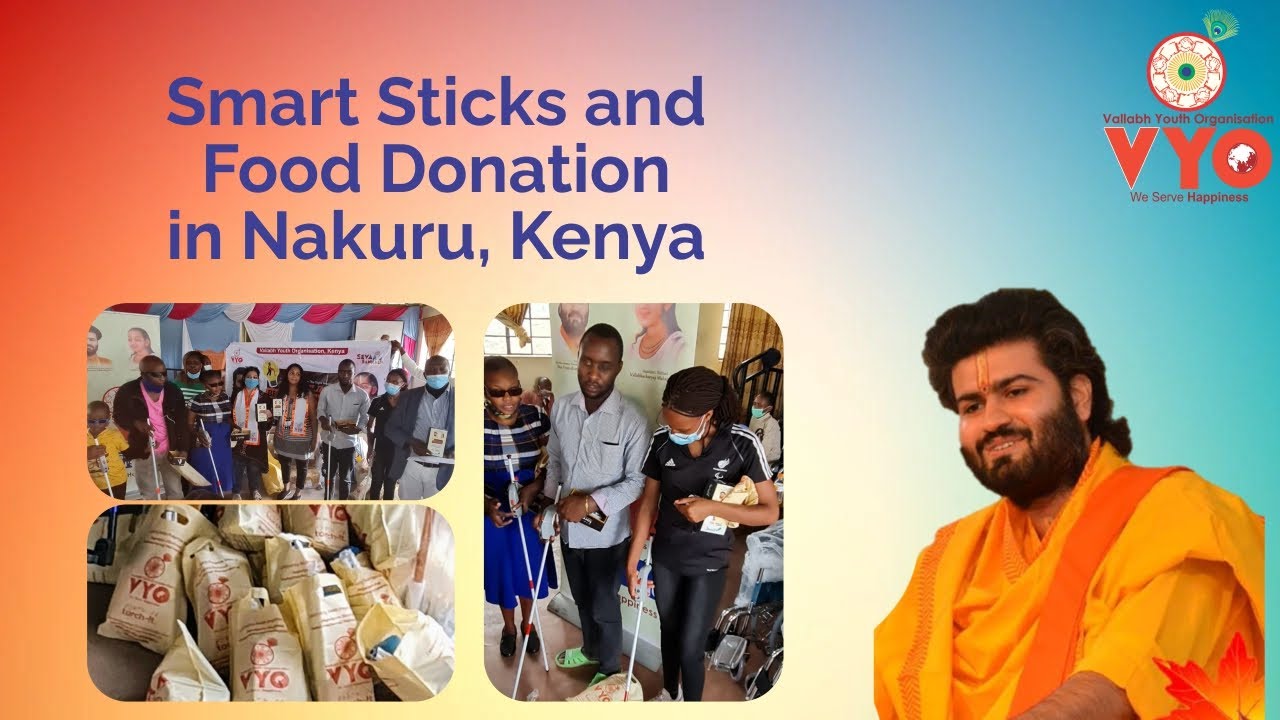 Smart Sticks and Food | Donation in Nakuru - Kenya | Shri Vrajrajkumarji Mahodayshri