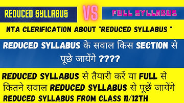 NEET 2021 ::- Full Clarification About "REDUCED SYLLABUS " 👩‍🎓  ??