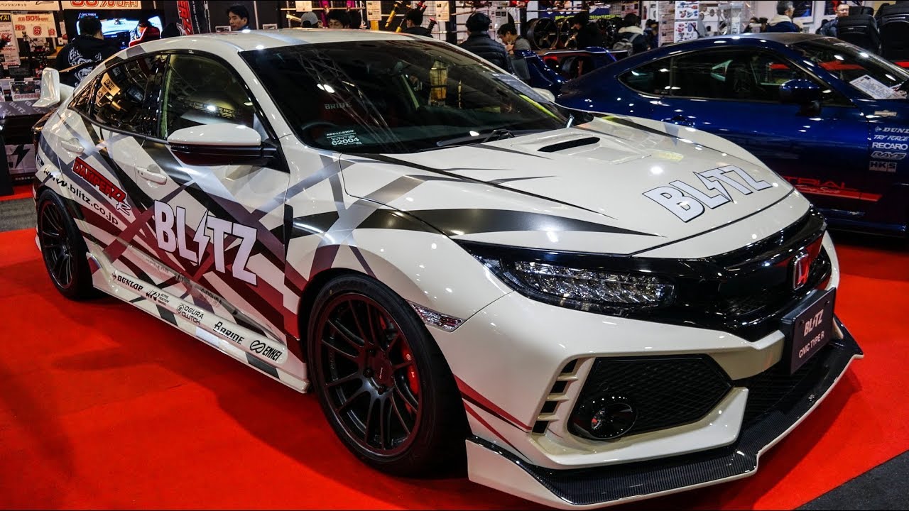 (4K)BLITZ HONDA CIVIC TYPE R 2019 ブリッツ シビックタイプR カスタム - OSAKA AUTO MESSE 2019