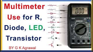 How to use a multimeter to test BJT DIODE LED & precautions