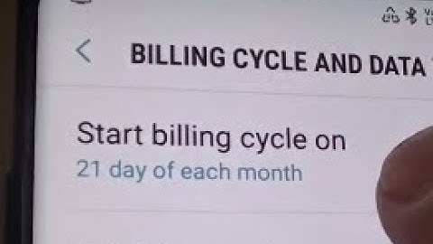 Samsung Galaxy Note 8: How to Set Mobile Data Start Billing Cycle On