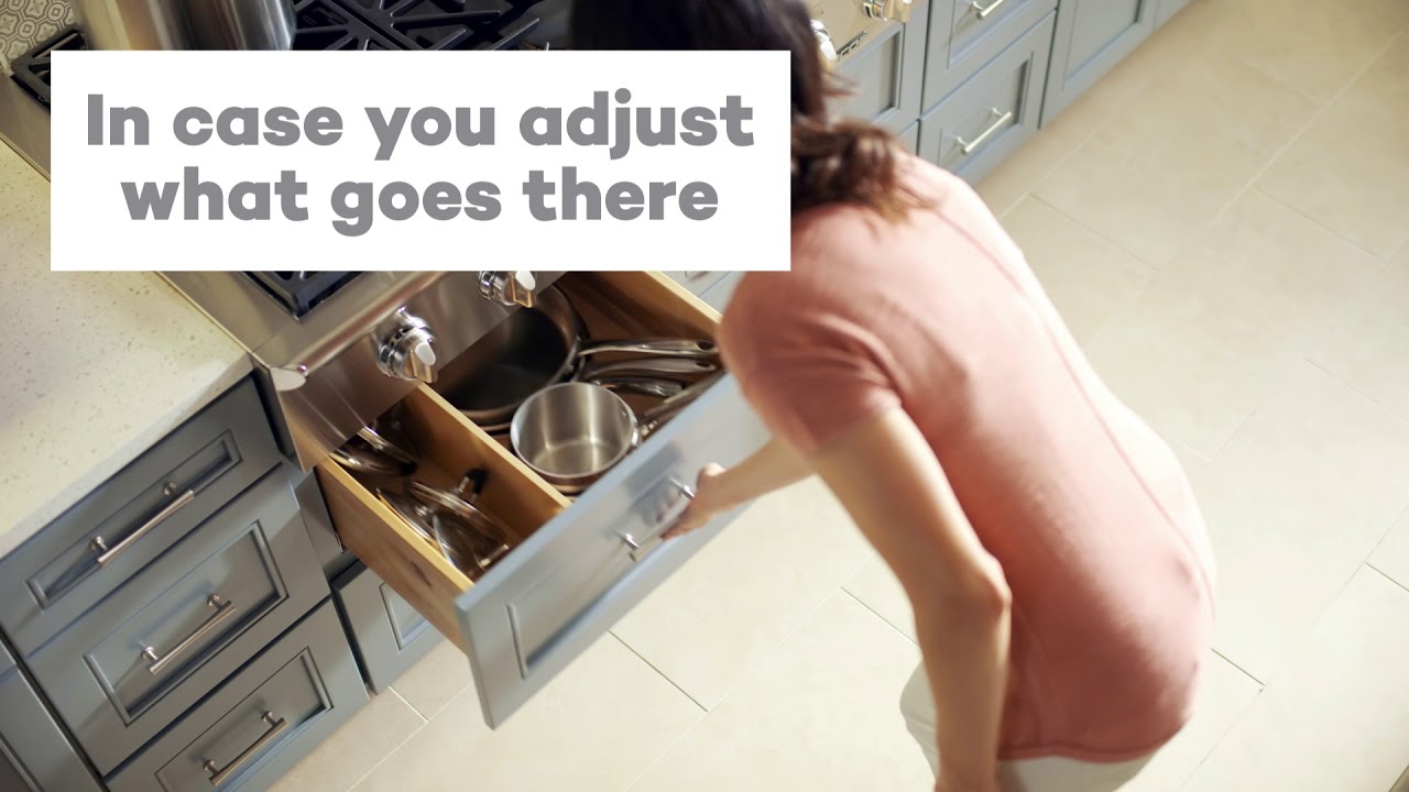 KraftMaid® Adjustable Drawer Dividers YouTube