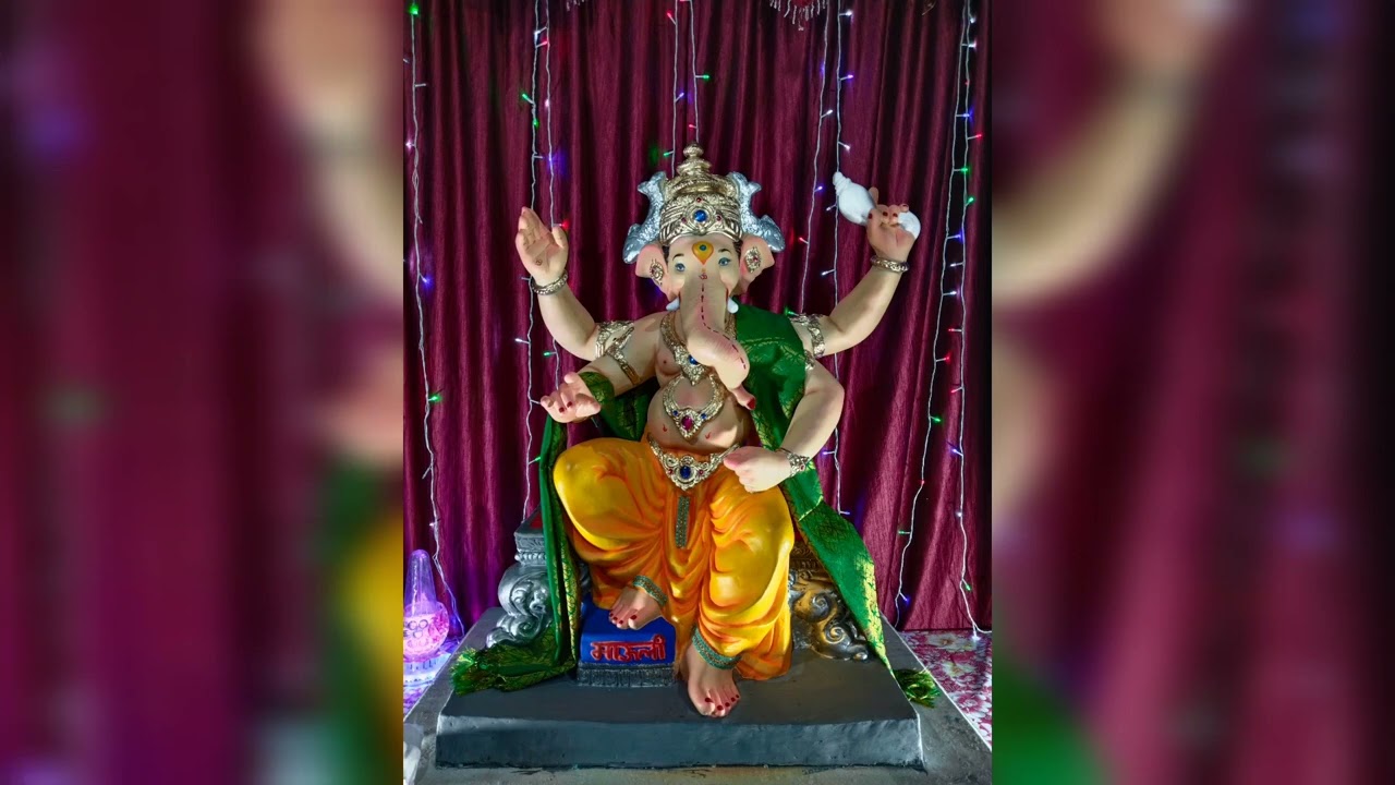 Ganesh idol painting 2022| How to paint ganpati bappa by Yuvraj chavan