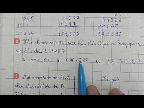 Video Vở ô li Bài tập Toán lớp 5 quyển 1 - Bài 58 NHÂN MỘT... - youtube