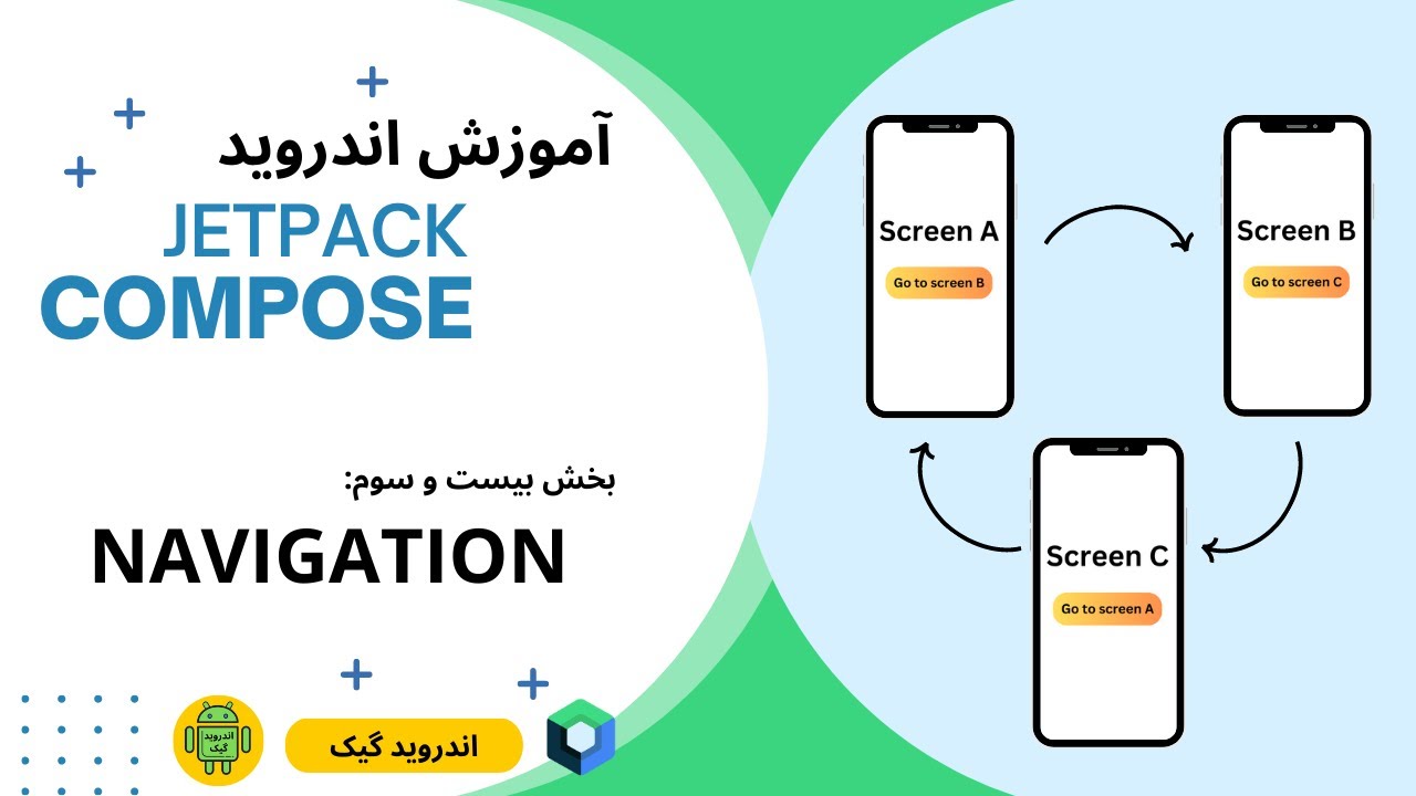 23 - Navigation - jetpack compose آموزش اندروید جت پک کامپوز - YouTube
