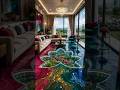 Stunning Flower-Shaped Floor Aquarium 🌸🐠 | Luxury Epoxy Living Room Design