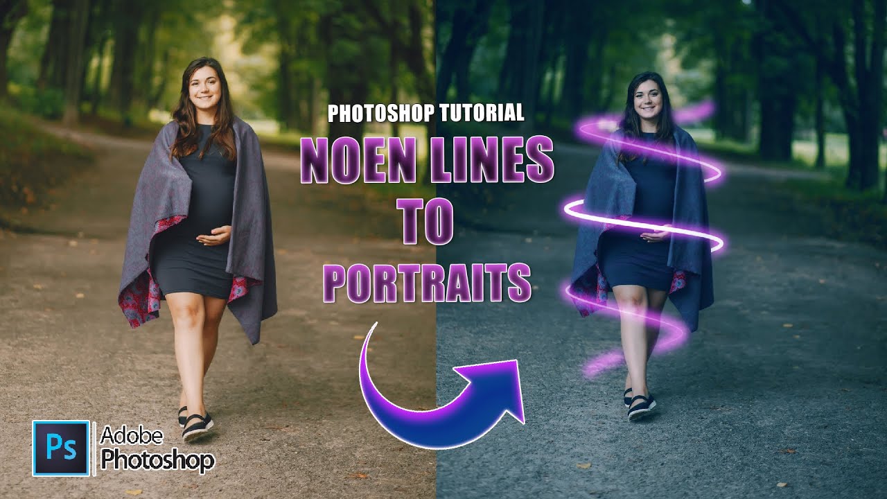 Neon Glow Lines Effect around Person - Photoshop glow effect around person - Photoshop Tutorials