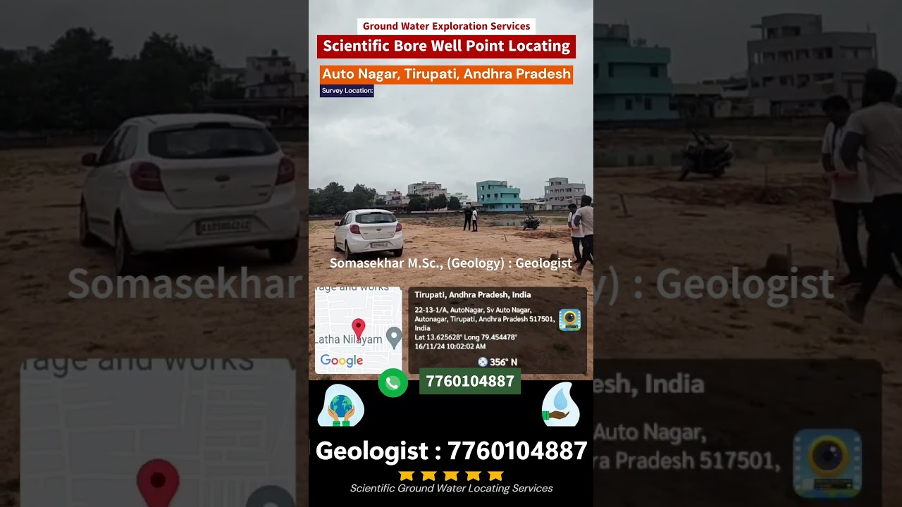 🛰️ Borewell Point Finder in Tirupati, Chittoor & Kadapa | 💧 Accurate Water Survey by Geologist