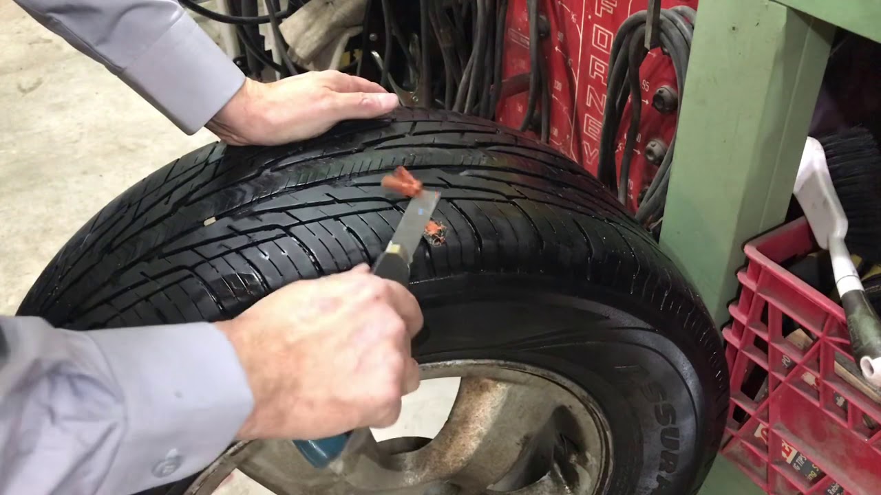 Plugging a Tire at Home or on the Road - YouTube