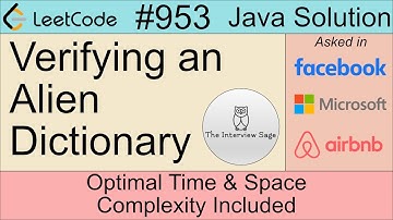 LeetCode 953: Verifying an Alien Dictionary | Popular Facebook Interview Question | Java | Easy