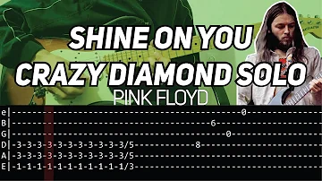 Pink Floyd - Shine On You Crazy Diamond solo (Guitar lesson with tab)