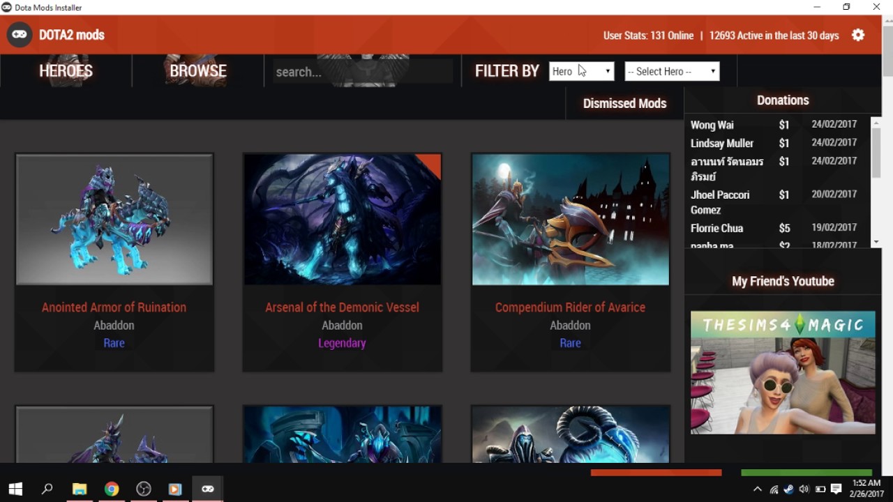 DOTA 2 FULL MOD MANAGER INSTALLER ALL HERO 7.00 YouTube