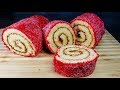 brazo de reina casero - rollo rojo casero - brazo gitano casero #quedate en casa reposteria