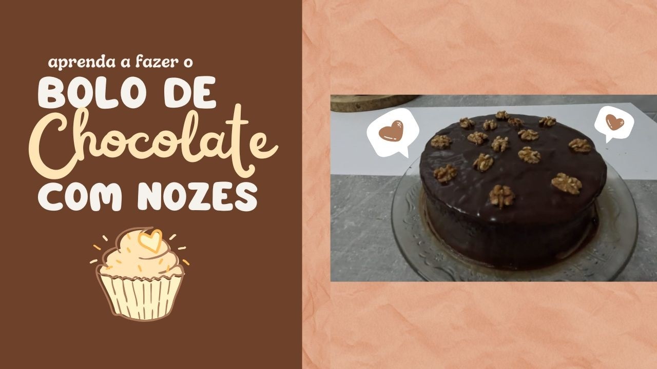 Bolo de Chocolate com nozes