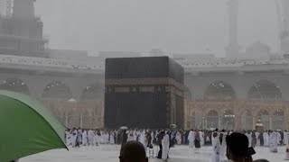 🌧😱 Heavy Rain at Kaaba , Masjid-e-Haram, Makkah ,Saudi Arabia 2023||Tawaf in Rain screenshot 4