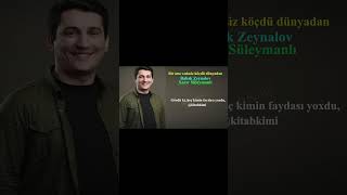 Bir Ana Vədəsiz Köçdü Dünyadan-Xəzər Süleymanlı Babək Zeynalov