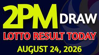 2pm Lotto Result Today August 24, 2026 Swertres Ez2 PCSO