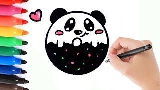 donut panda easy draw super