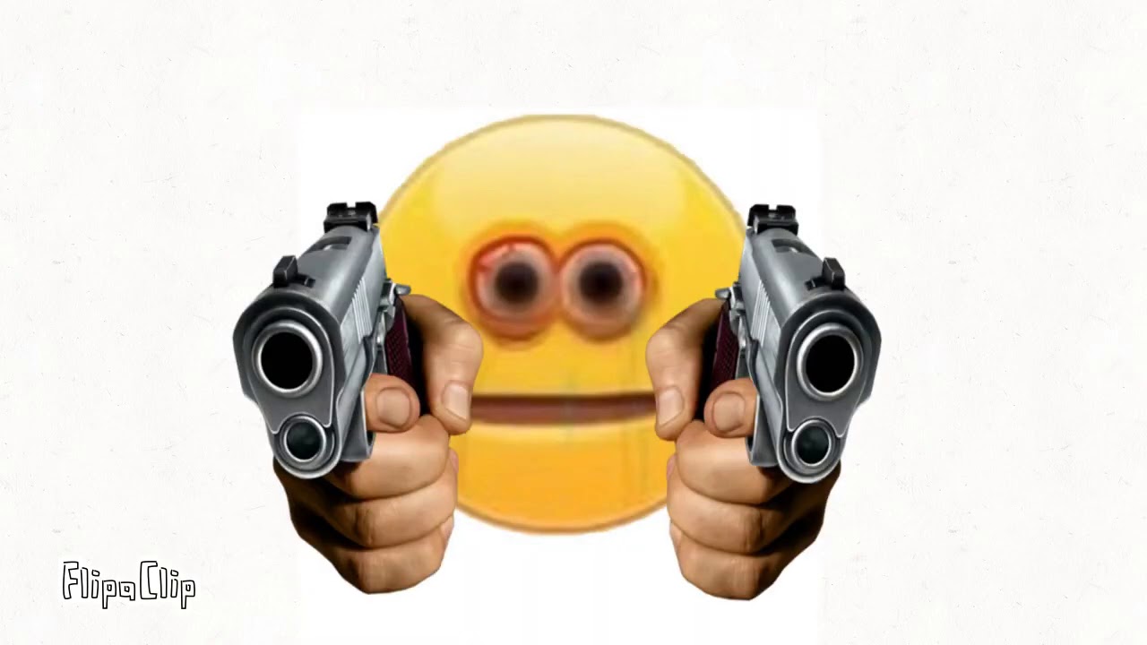 Creepy Emoji With Gun Mad - IMAGESEE