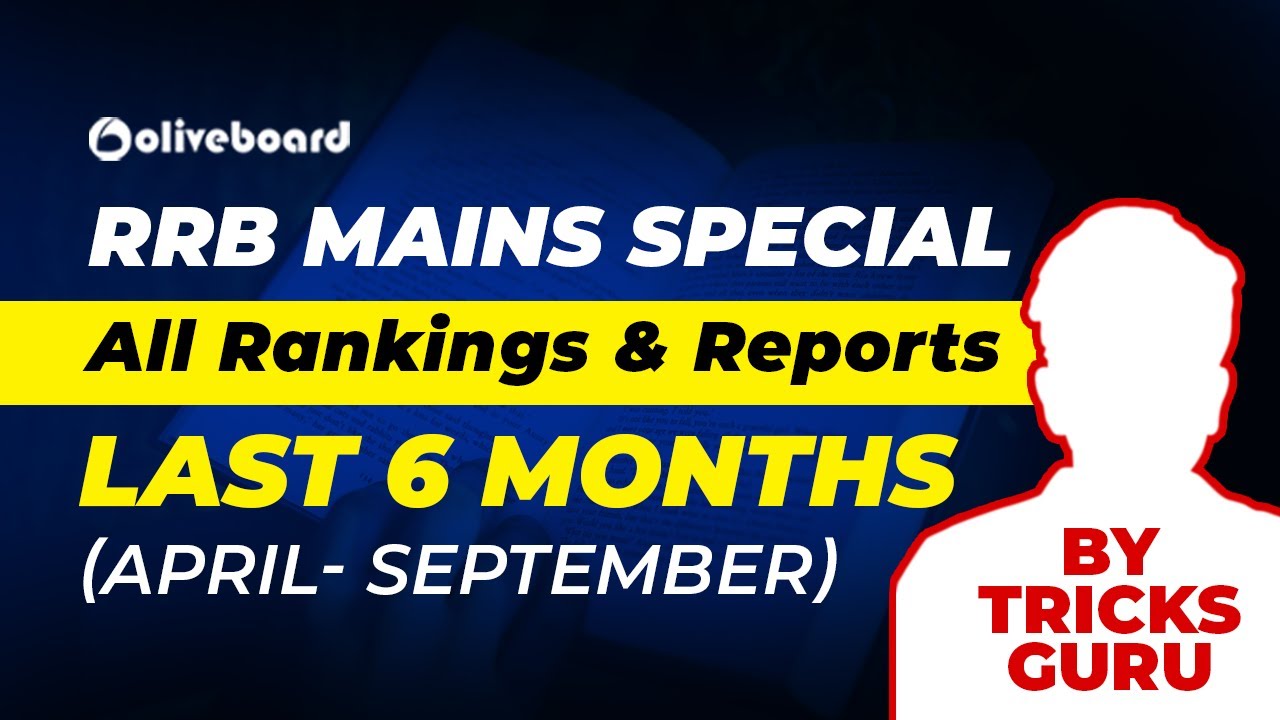 Ranking & Reports | Last 6 months Current Affairs | IBPS RRB PO Mains ...