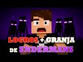 Haciendo logros y granja de Endermans en Minecraft Bedrock ⚡