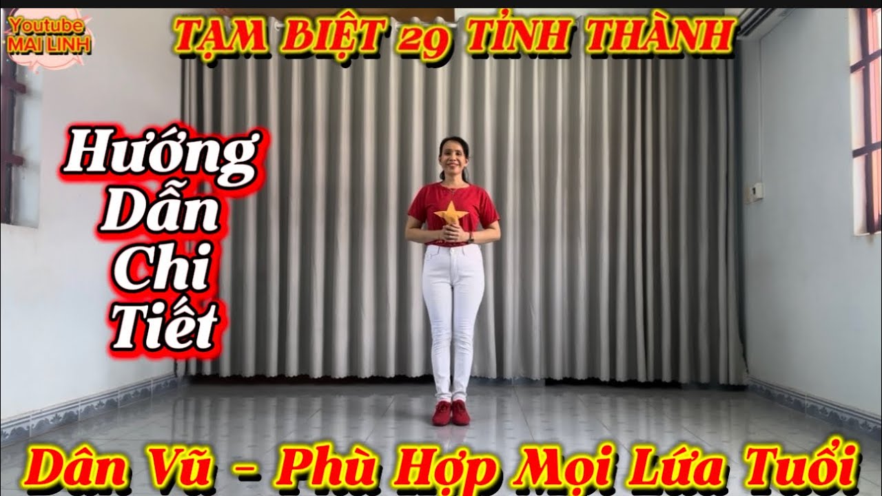 Bài Hướng Dẫn - TẠM BIỆT 29 TỈNH THÀNH // Dân Vũ - phù hợp mọi lứa tuổi // xem bài mẫu & cùng hướng👇
