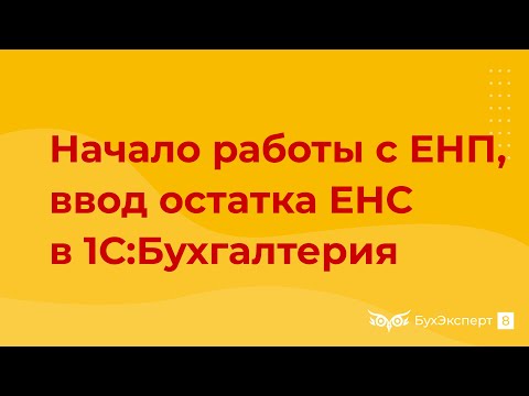 Начало работы с ЕНП и ввод остатка по ЕНС в 1С 8.3 Бухгалтерия