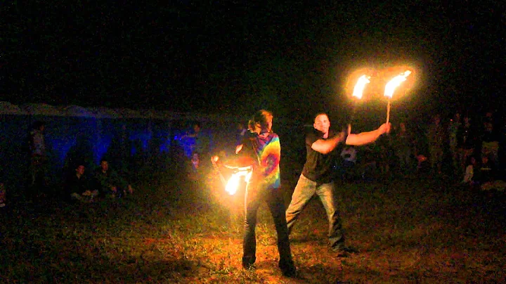 Ivory & Jameson Spinning Fire poi- Summercamp Musi...