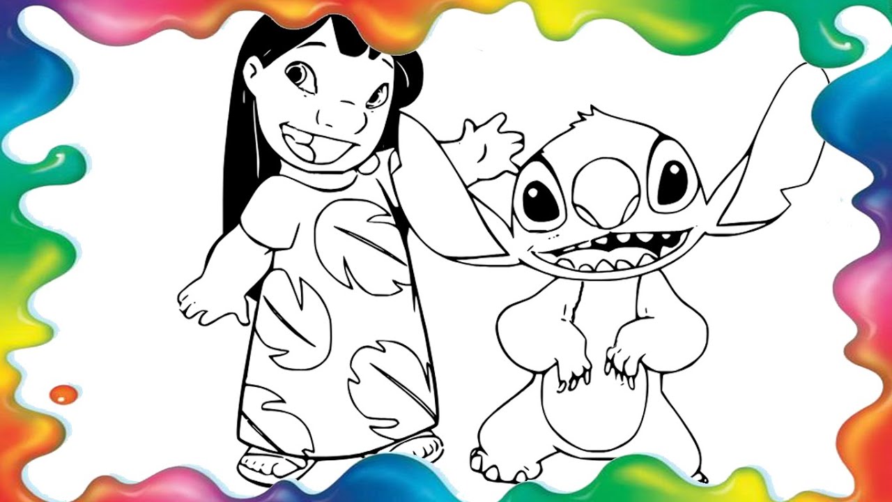 57 desenhos de Lilo e Stitch para colorir