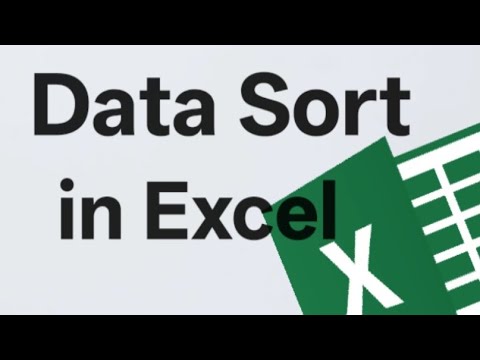 Data Sort in Excel - YouTube