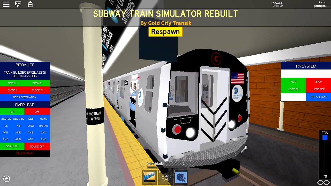 Roblox Subway Train Simulator Remastered Av 3 A Test Train Roams Within The Game By Arvoos - roblox subway train simulator remastered shenanigans 3 youtube