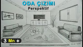 oda cizimi tek nokta perspektifli ic mekan cizimi how to draw a room wi perspektif cizim grafik tasarim