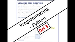 Introduktion till Python i PythonTutor 03