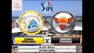 Chennai Super Kings vs sunrisers hyderabad | IPL 2015 match no 4 | What a match🏏| PotentialCricket screenshot 1