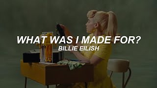 Billie Eilish - Whats Was I Made For? (TRADUÇÃO LEGENDADA)