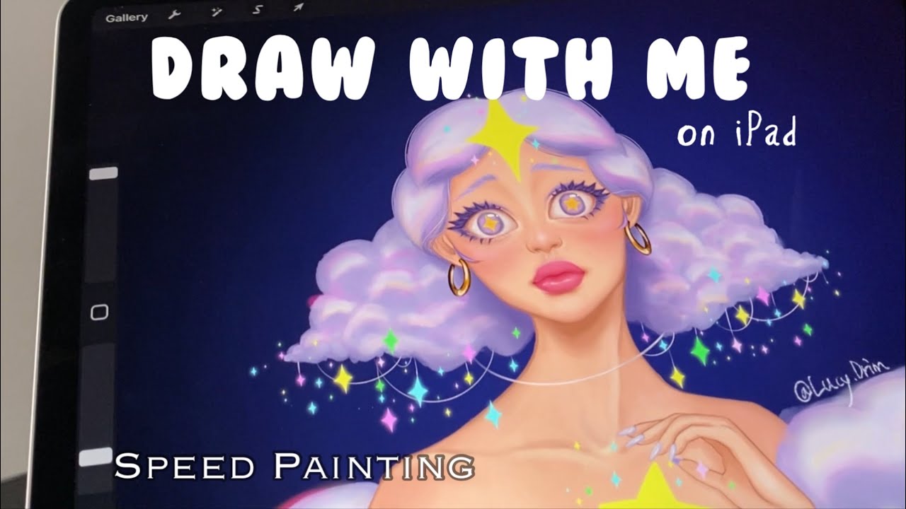 Draw with me speed drawing with ipad I procreate 🎨 아이패드 드로잉ㅣ스피드 페인팅 ...