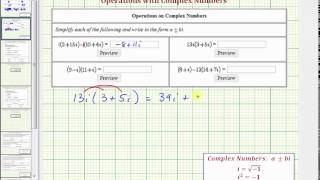 Ex:  Subtract and Multiply Complex Number