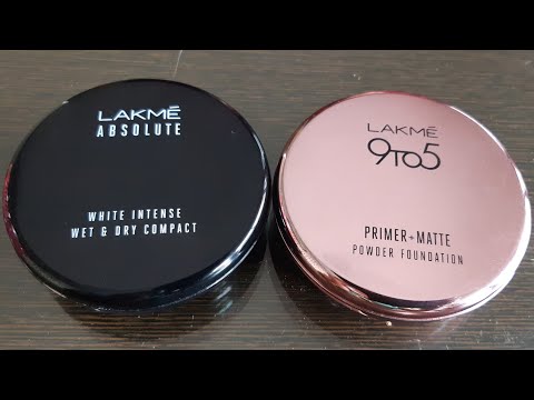 Lakme 9to5 primer matte powder foundation vs lakme absolute white intense wet n dry compact review!