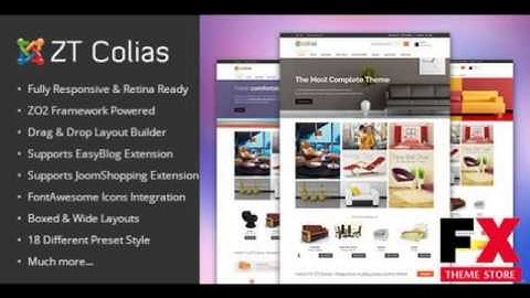 Preview Responsive e-commerce joomla template ZT Colias TFx