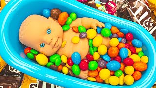 Satisfying Video Candy M&Ms Mixing With Skittles Asmr & Magic Bath Mms Oddly Satisfying Video