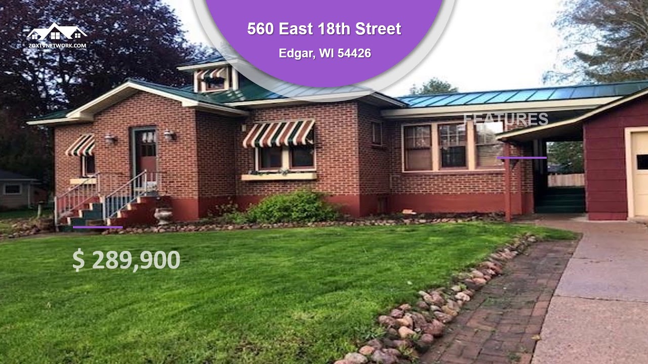 560 East 18th Street Edgar, WI 54426 BedRooms 3 BathRooms 2 5 Price