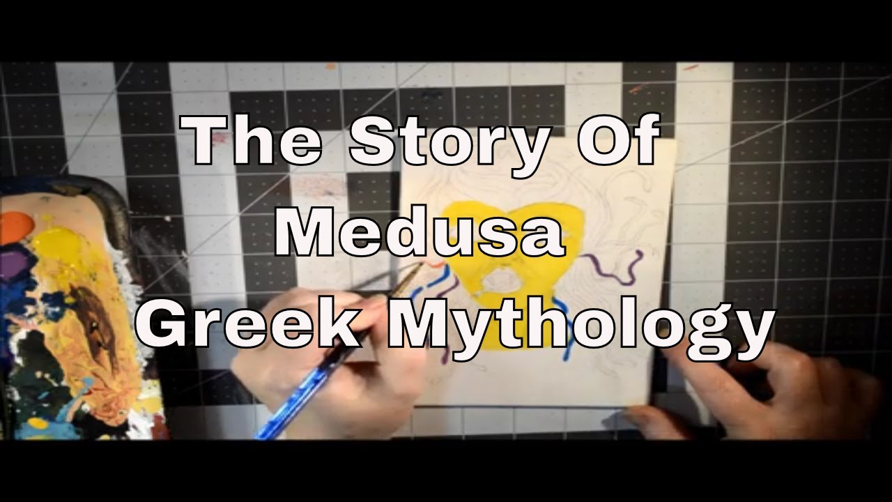 Medusa The Curse Of Athena MIXED MEDIA ACRYLIC PAINTING - YouTube