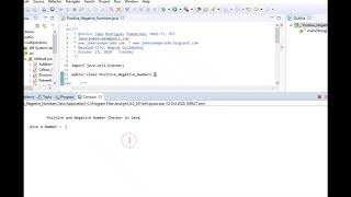 Positive and Negative Number Checker in Java