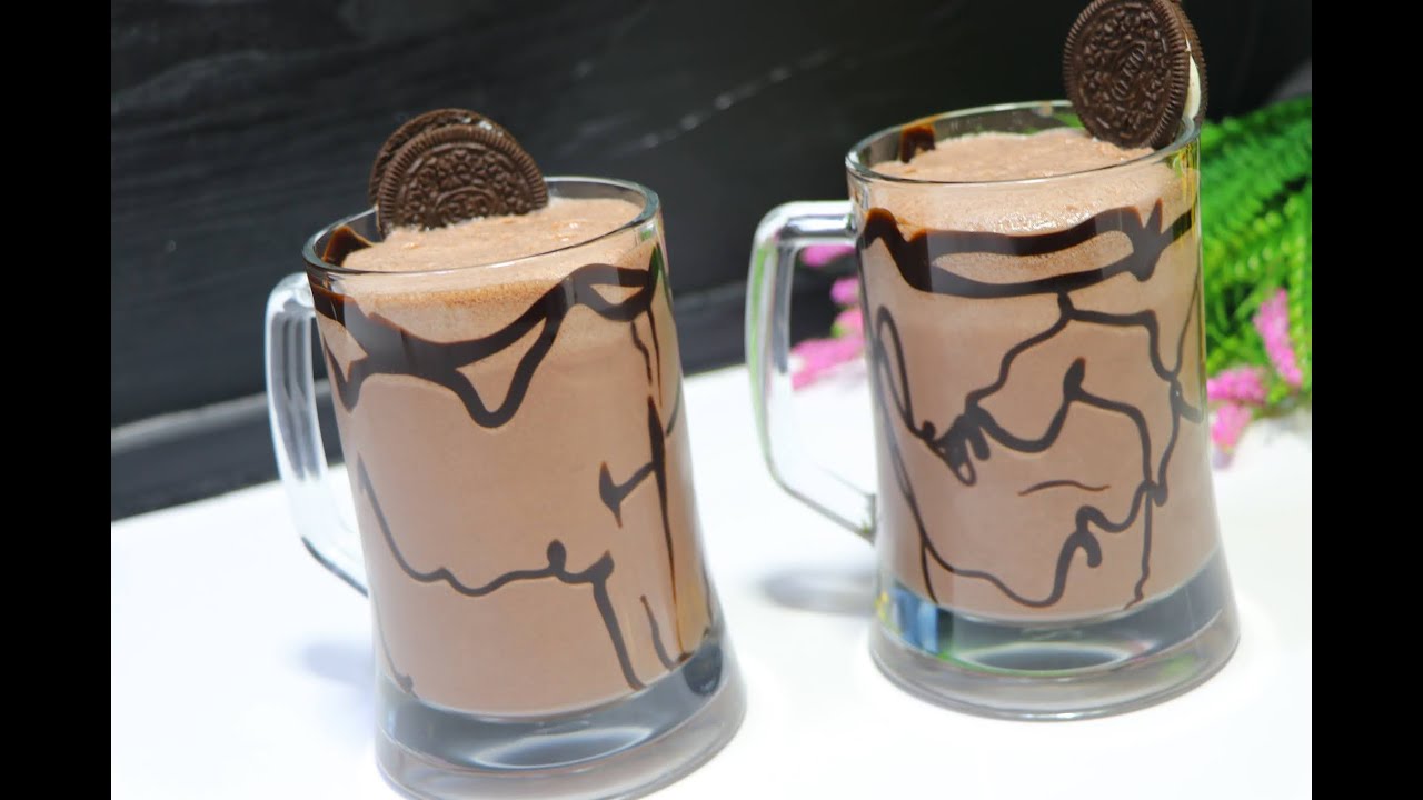 Oreo - очень вкусный холодный напиток, прохладный летний напиток, молочный коктейль Oreo