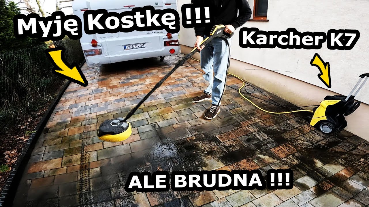 Myję Kostkę Brukową Karcherem K7 !!! - Czy bez Chemii da Radę?? *Dostaliśmy Glonojada (Vlog 924)