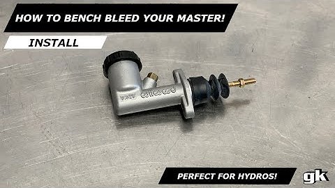 How to Bench Bleed a Hydraulic E Brake Master Cylinder